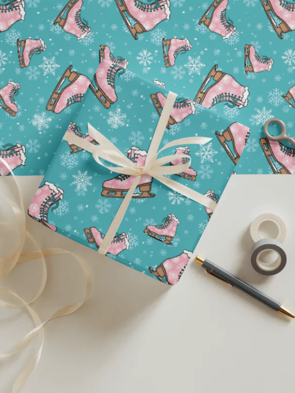 Ice Skating Wrapping Paper Sheet Set product image (4)
