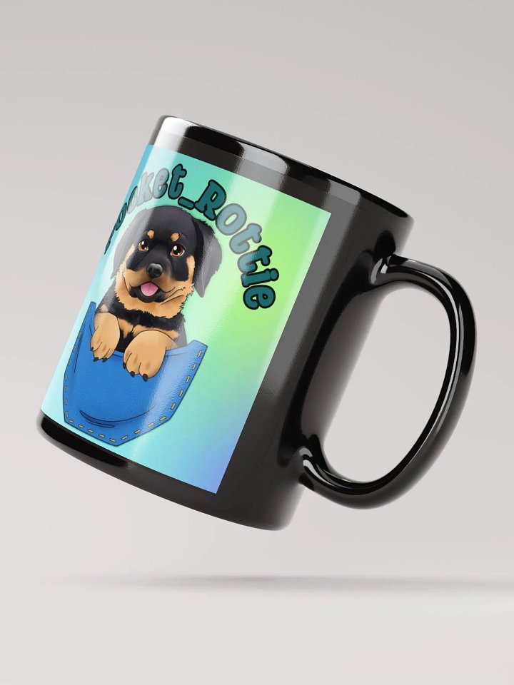 Pocket Rottie Logo Black Glossy Mug product image (2)