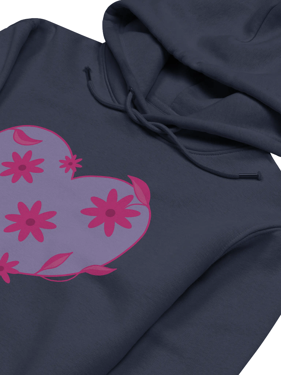 Purple Floral Heart Eco Hoodie product image (4)