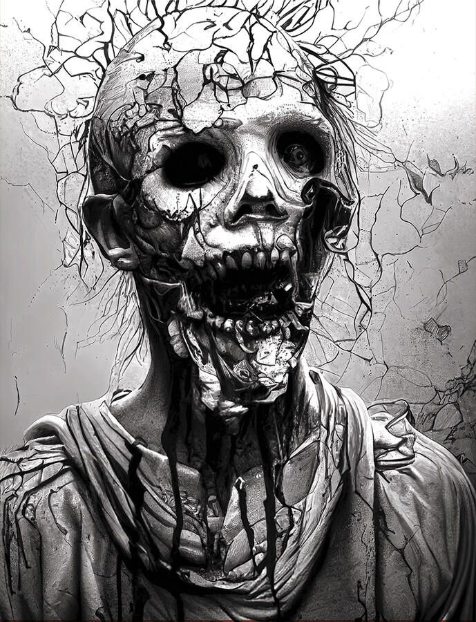 Zombie Portrait Coloring Book product image (6)