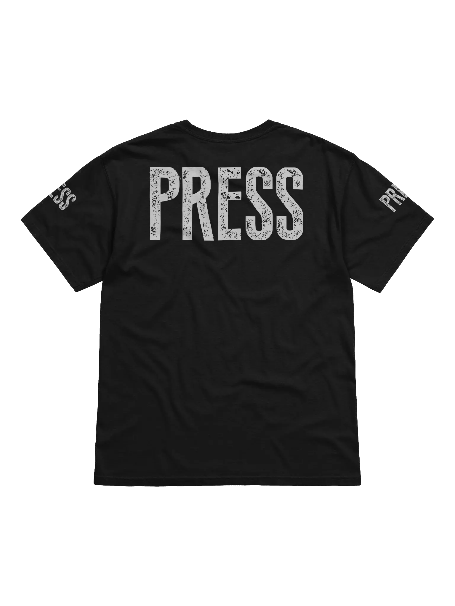 White PRESS Text 3D Logo Comfort: Heavyweight T-Shirt product image (7)