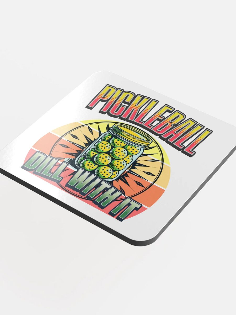Dill With It Pickleball Cork Coaster product image (4)