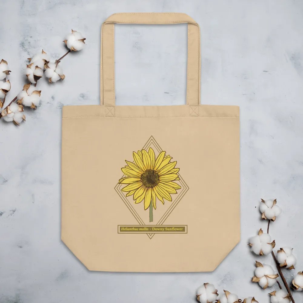 Helianthus Sunflower Organic Cotton Tote Bag in Tan product image (4)
