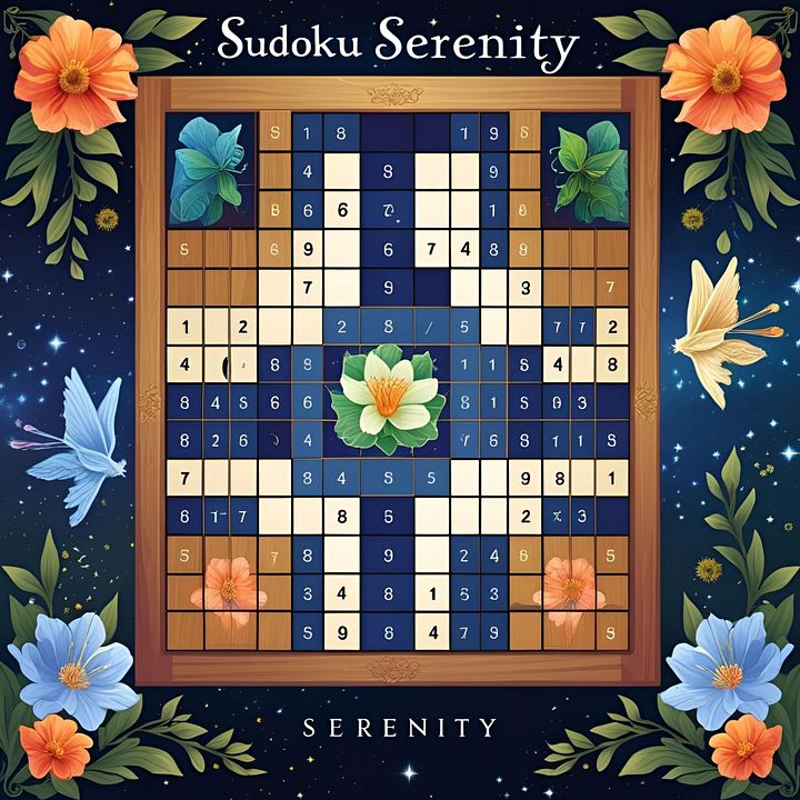 Sudoku Serenity - Relaxing Yet Challenging Intermediate Sudoku product image (1)