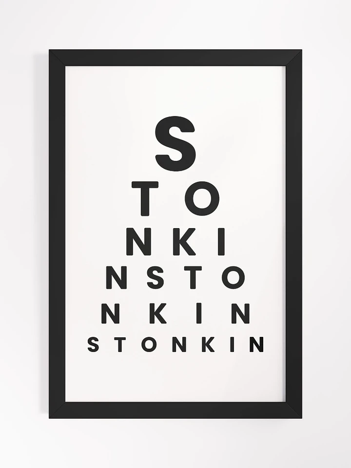 Stonkin' Eye Chart | Framed Poster product image (1)