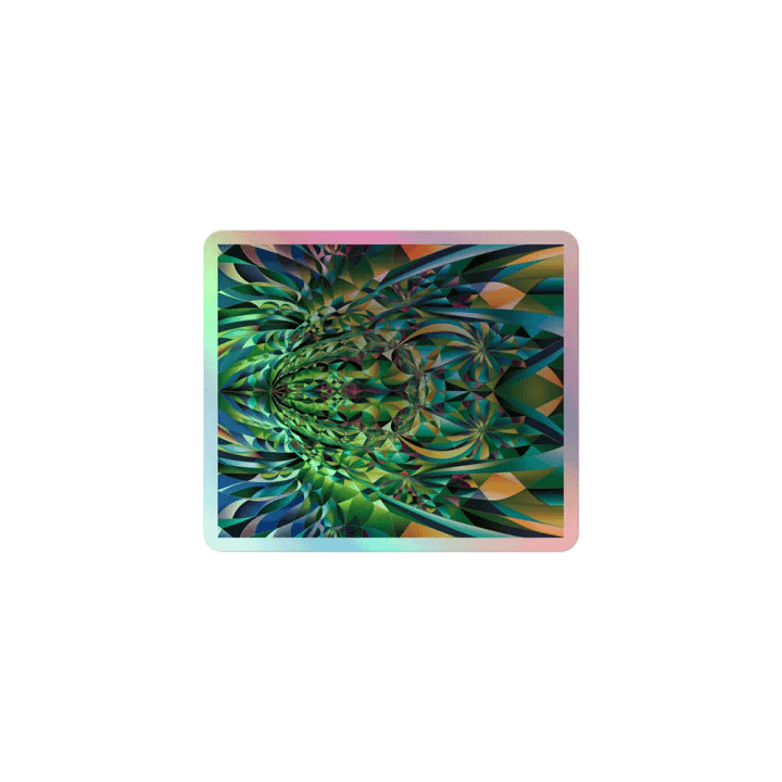 Holographic Kaleidoscope Sticker - Vibrant Geometric Decal product image (1)