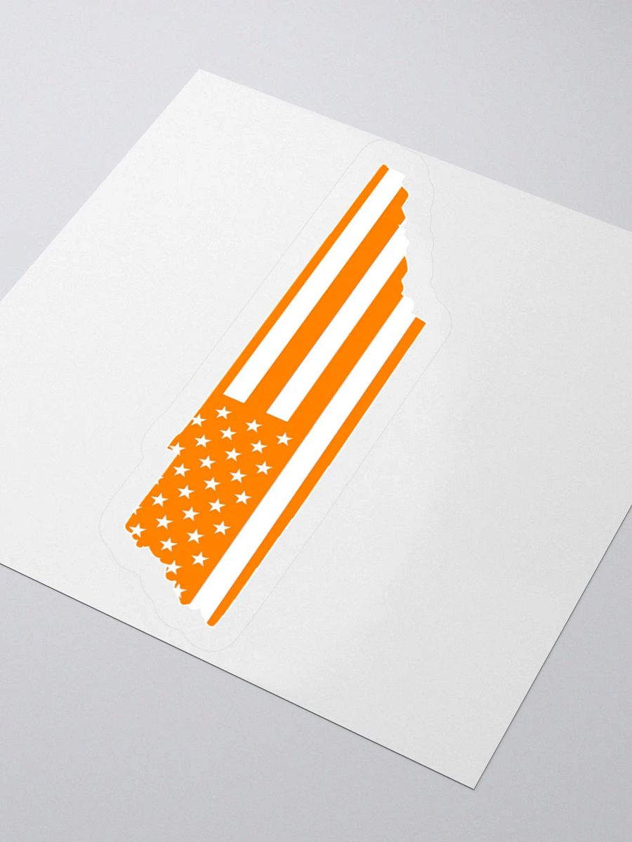 Orange Tennessee State American Flag Sticker product image (11)