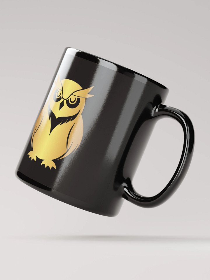 Mug Noir et Doré - Chouette - Cadeau Sagesse product image (2)