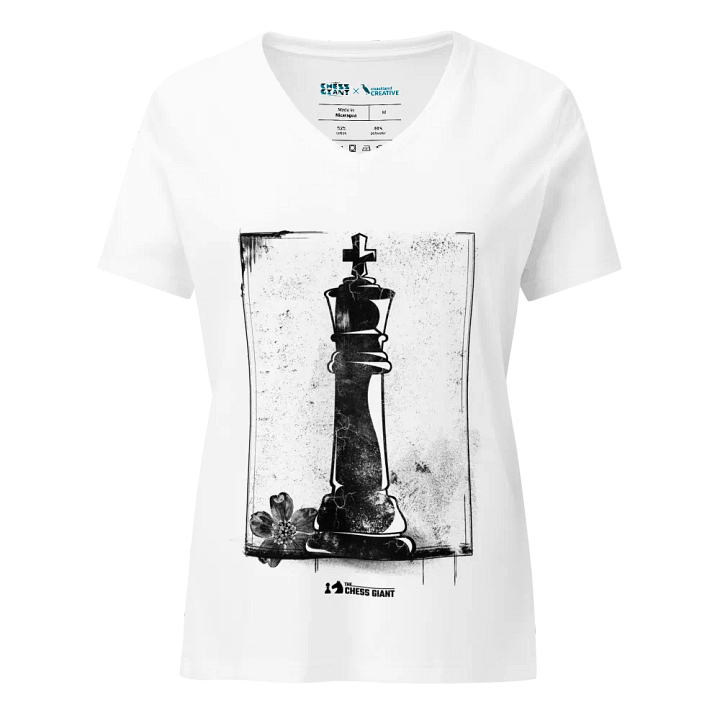 Grunge Chess: The King women's v-neck t-shirt product image (1)