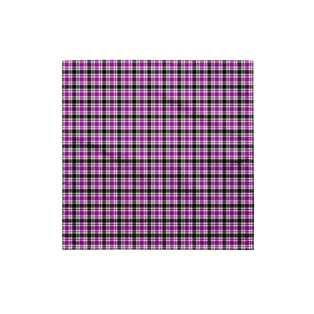 Purple, Black, and White Plaid Bandana product image (4)