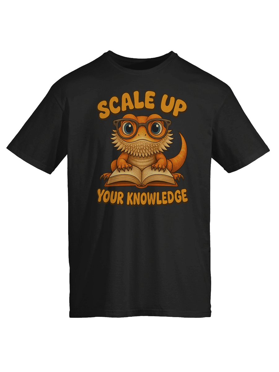 Bearded Dragon Pun T-Shirt – “Scale Up Your Knowledge” | Cute Reptile & Book Lover Gift product image (75)