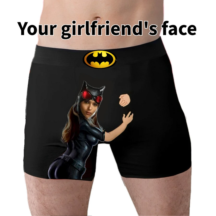 Personalized Catwoman Boxers for Husband, Custom Face Underwear,Funny Wedding Gift for Bridegroom,Popular Anniversary Gift, Boyfriend Birthday Gift product image (2)