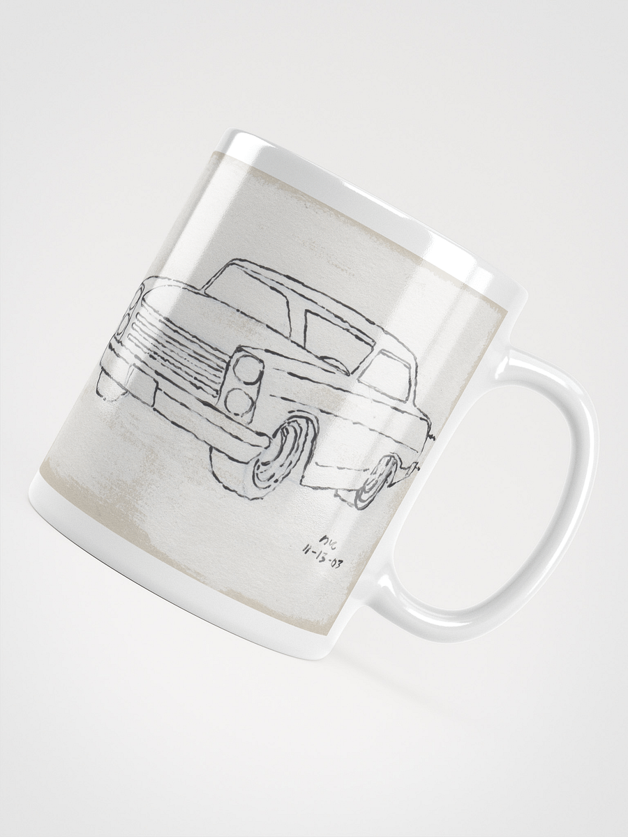 White Cars 1 & 2 on White Glossy Mug product image (4)