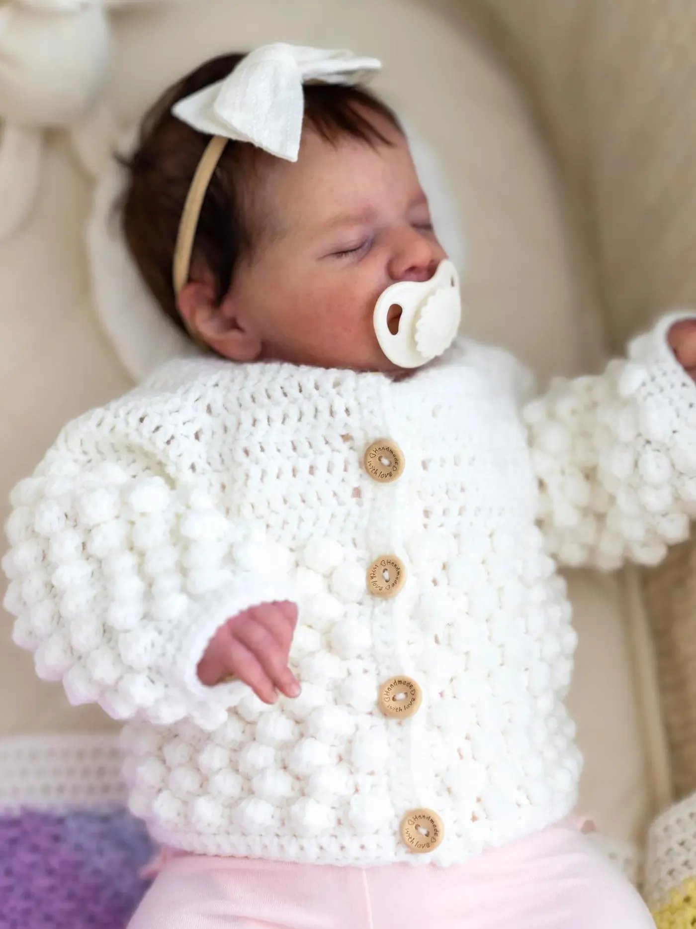 Crochet Pattern: Bobble Baby Cardigan product image (7)
