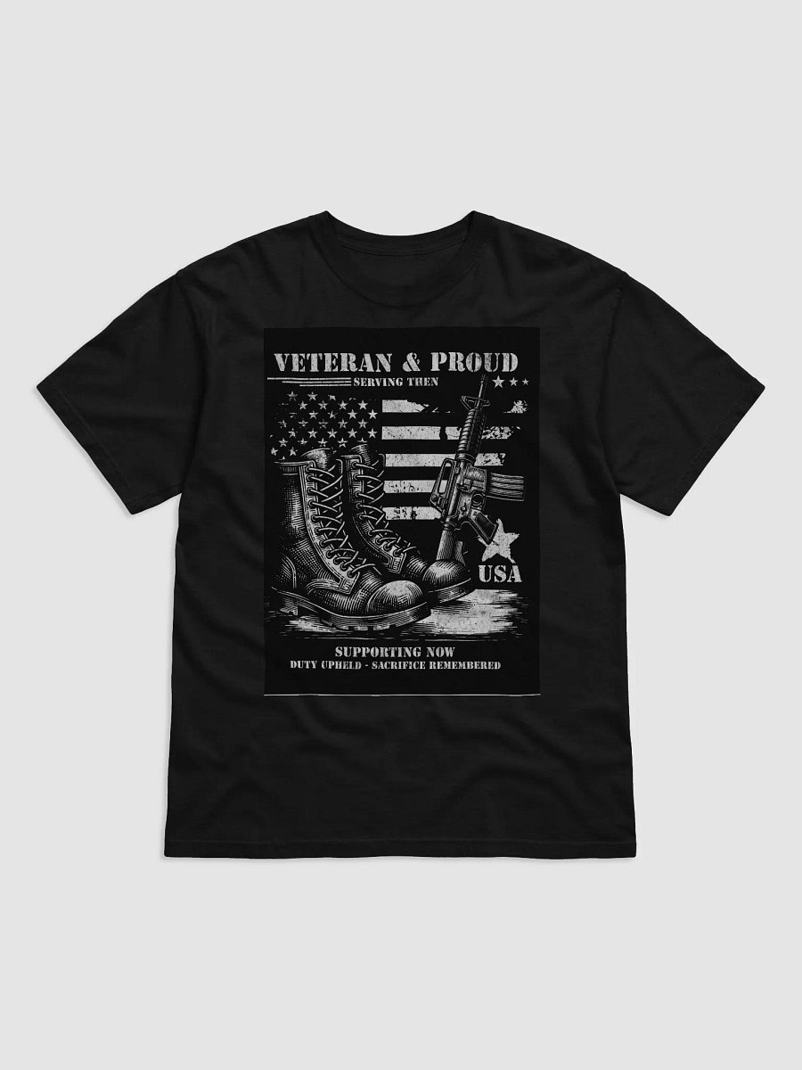 Veteran & Proud Serving Then, Supporting Now Tee product image (9)