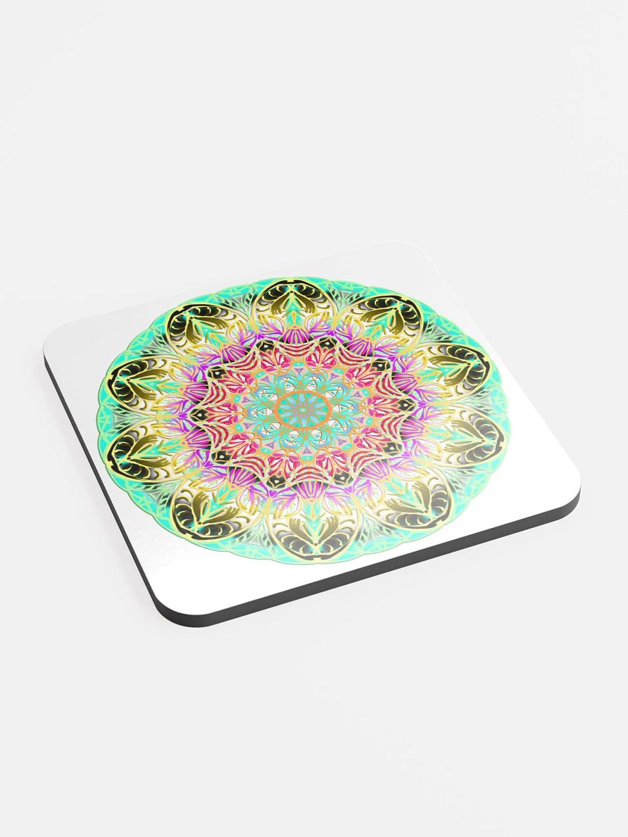 Mandala Harmony Glossed Cork Coaster product image (2)