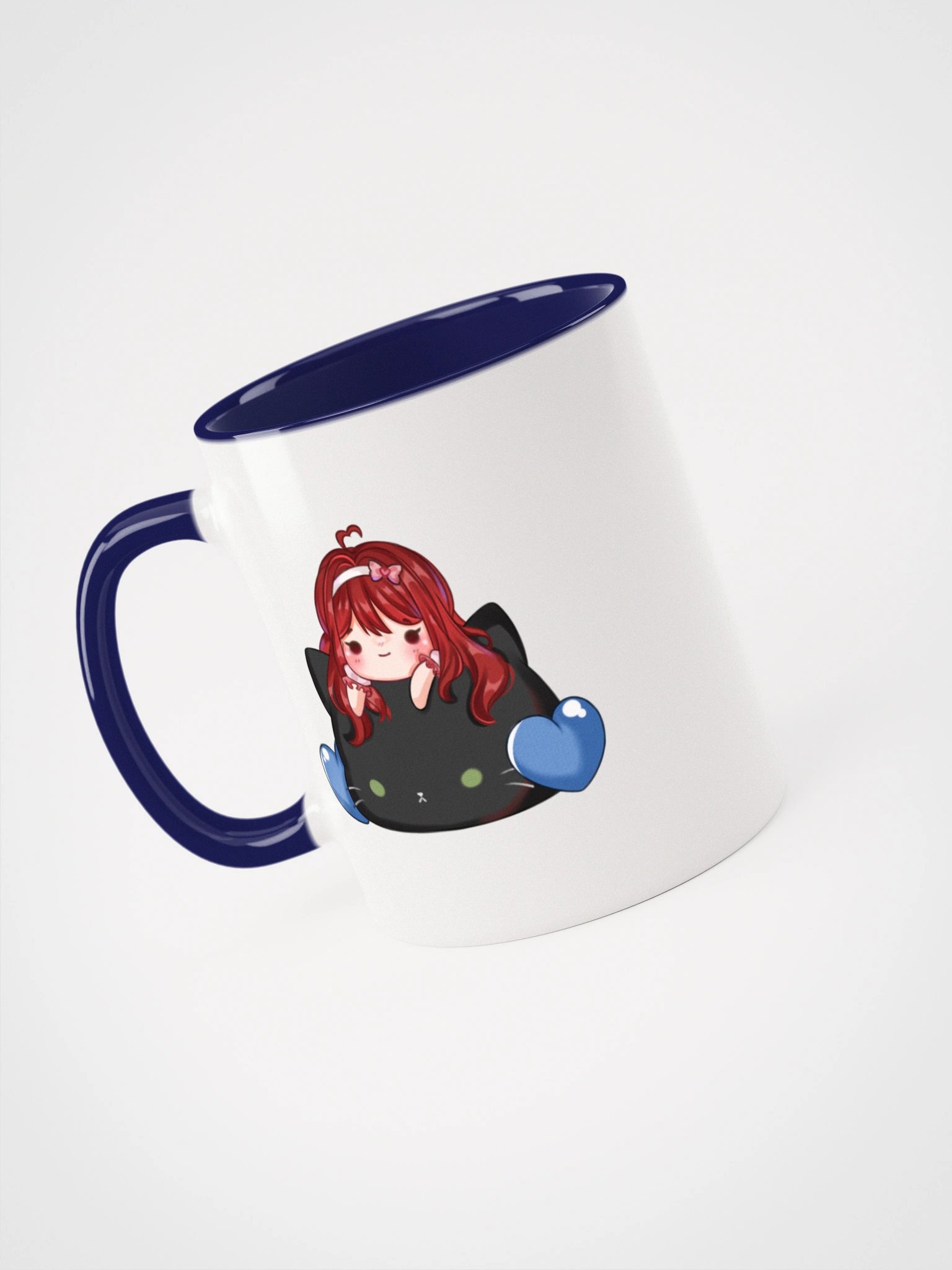 Blue Heart Cat Mug product image (39)