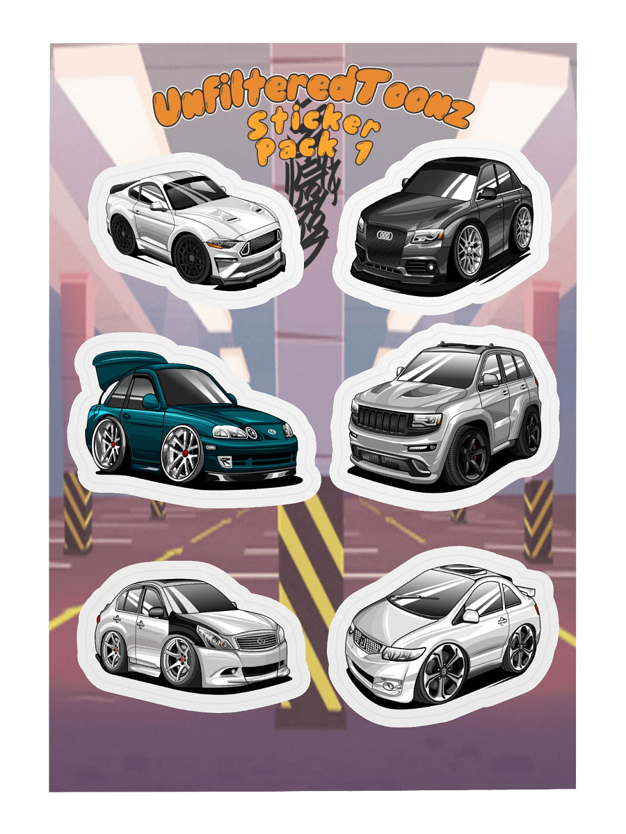 Unfiltered Toonz Car Sticker Pack 1 (Indoor) product image (3)