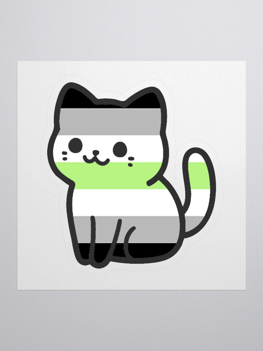 Agender Pride Kitty Sticker product image (1)