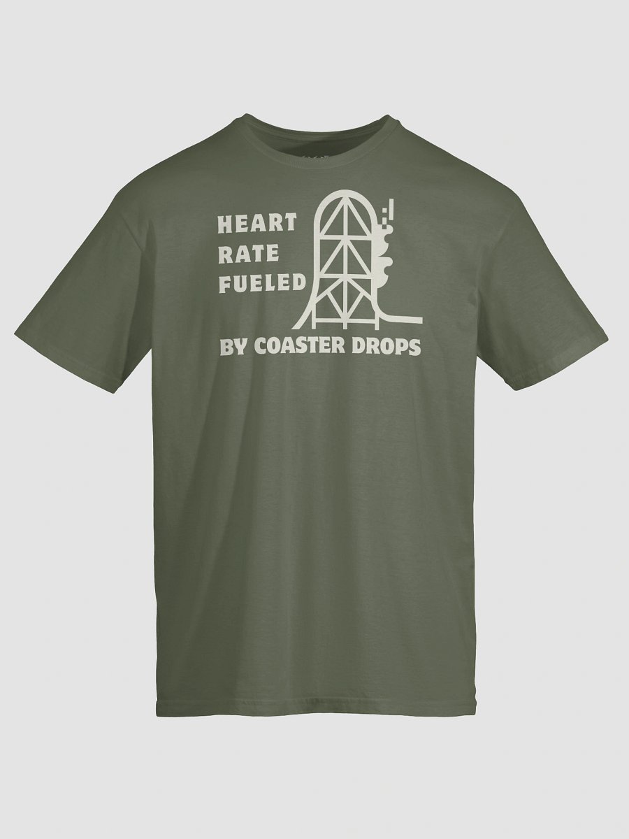 Heart Rate Fueled by Coaster Drops T-Shirt - Thrill Seeker Graphic Tee product image (5)