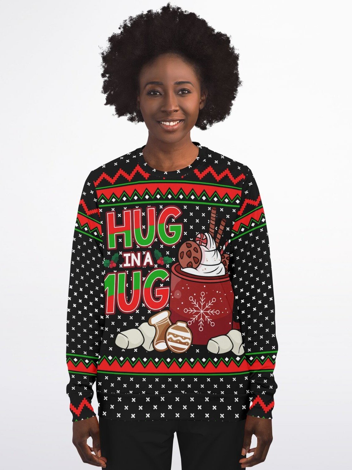 "Hug in a Mug" Christmas Sweatshirt | Cozy Hot Cocoa Holiday Sweater | Warm & Festive Winter Outfit product image (5)