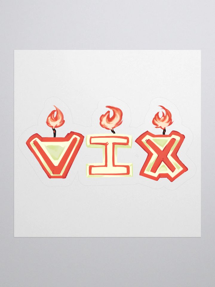"VIX" Candles Sticker product image (1)
