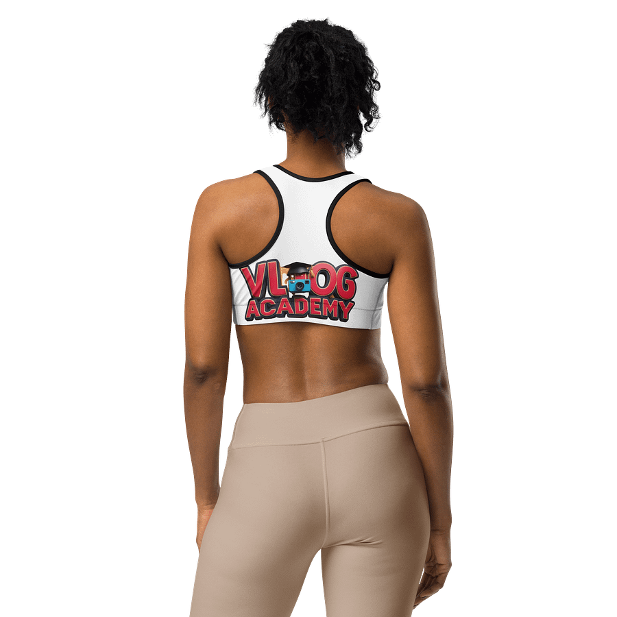 Vlog Academy All-Over Print Sports Bra product image (3)