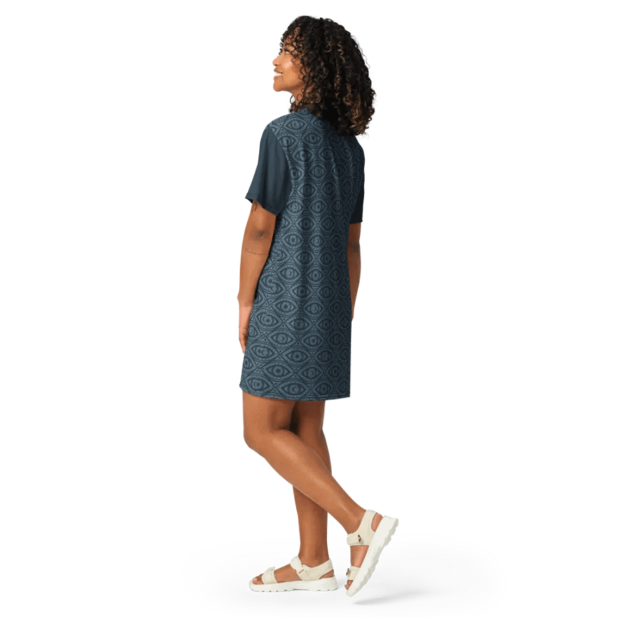 Boho Celestial Eyes Stars & Moons T-Shirt Dress product image (7)