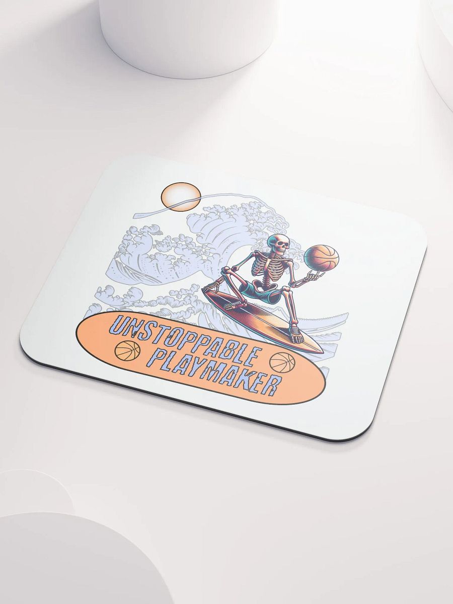 Unstoppable Playmaker Skeleton Basketball Surfer Mouse Pad product image (3)