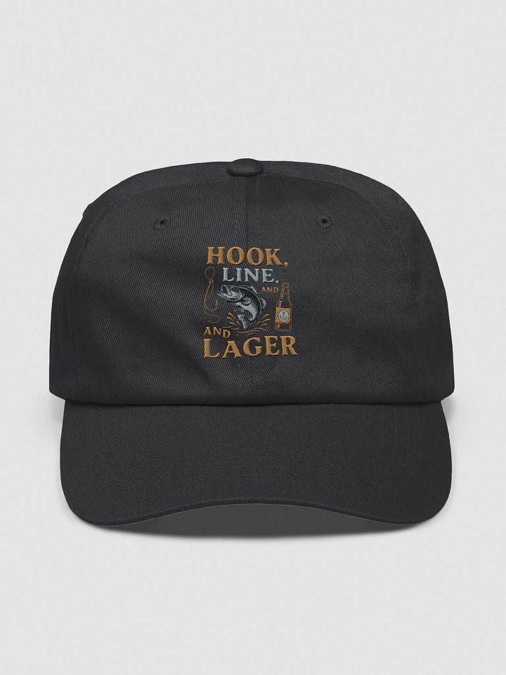 Hook, Line, & Lager Dad Hat – Funny Fishing Cap product image (1)