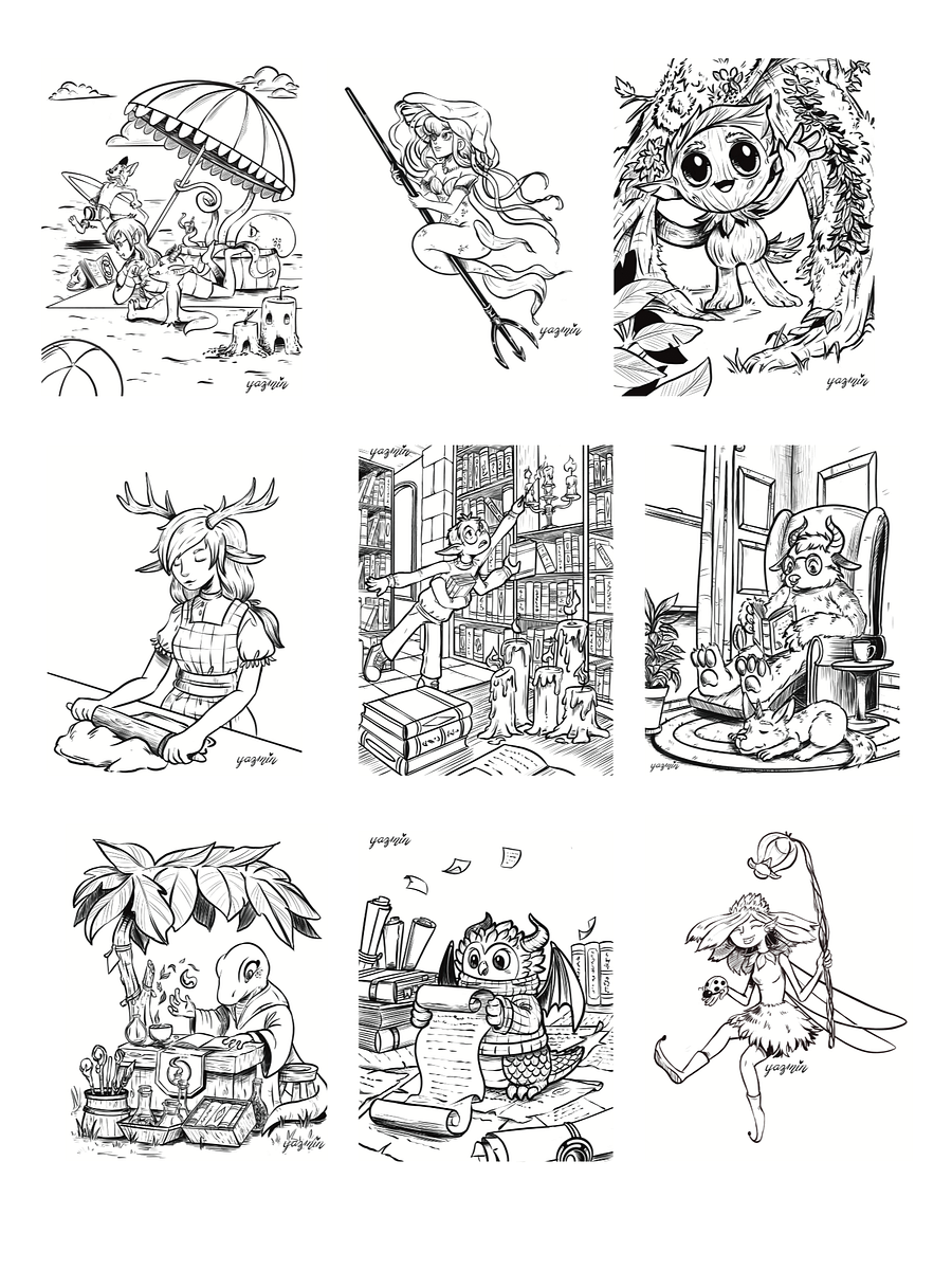 Cozy Monsters Coloring Book – Whimsical Printable Pages for Relaxation & Fun product image (3)
