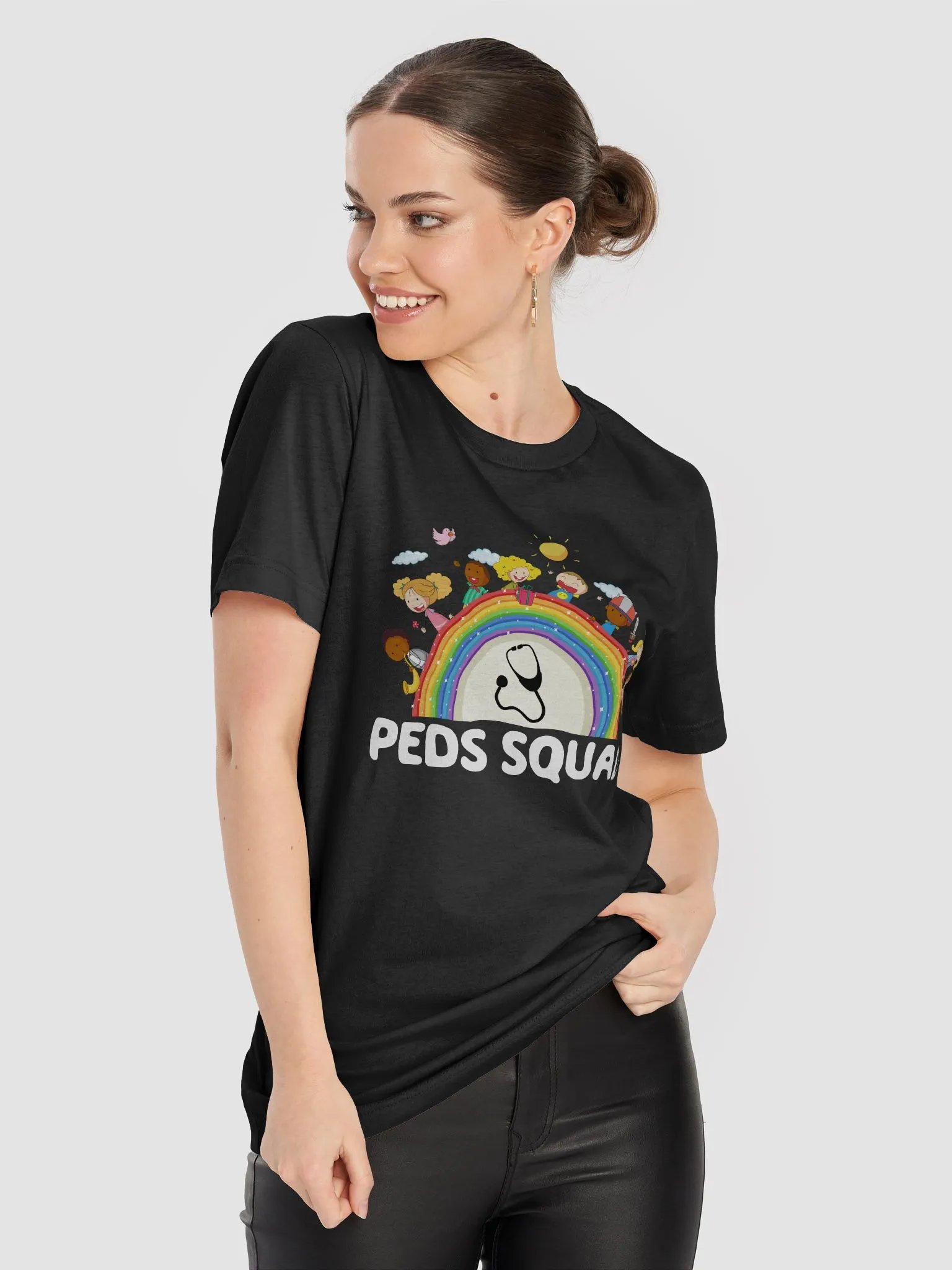 Peds Squad Pediatrician Rainbow Nursing Pediatrics T-Shirt product image (8)
