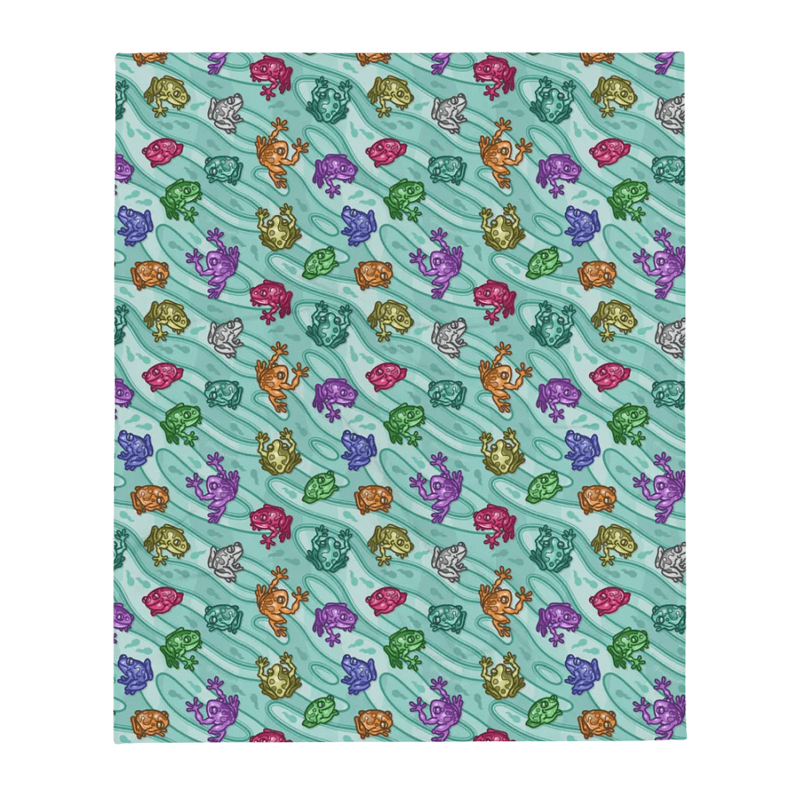 Rainbow Frog Pattern Throw Blanket product image (1)