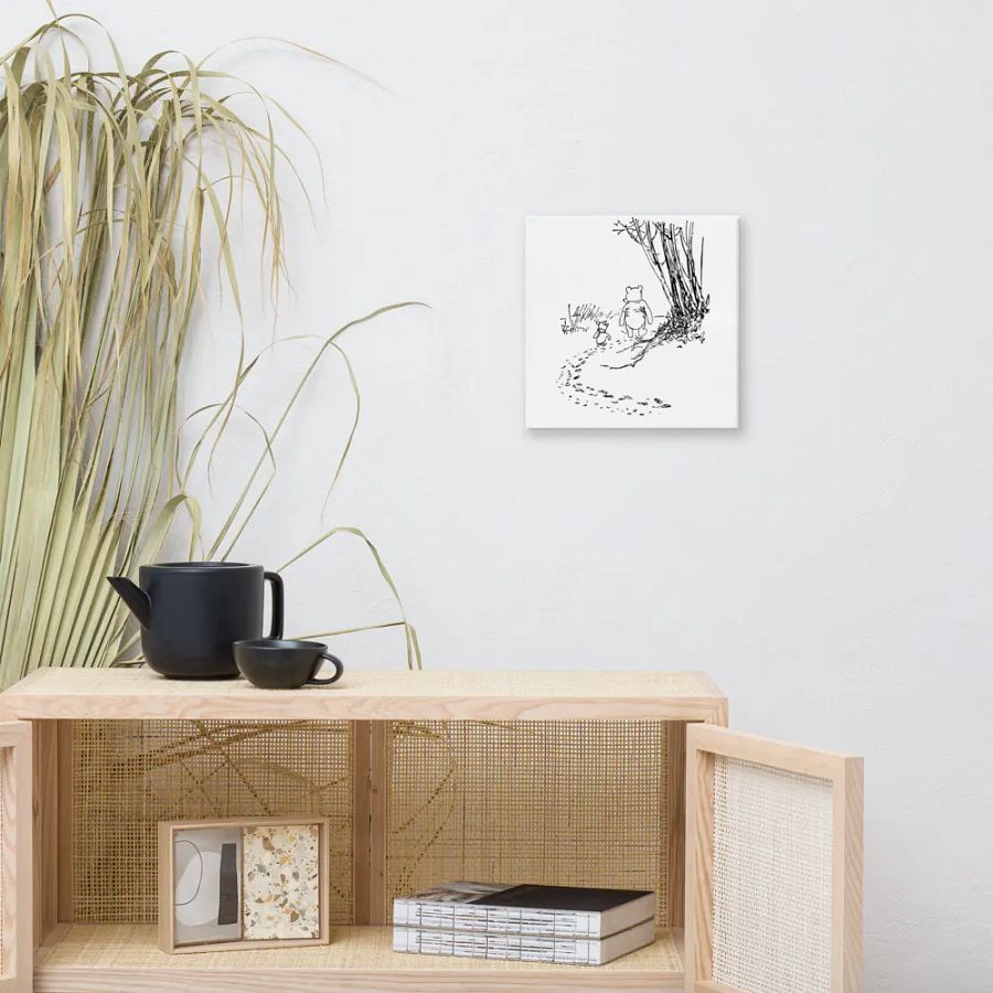 Pooh Bear and Piglet Walking the Path Canvas Artwork product image (4)