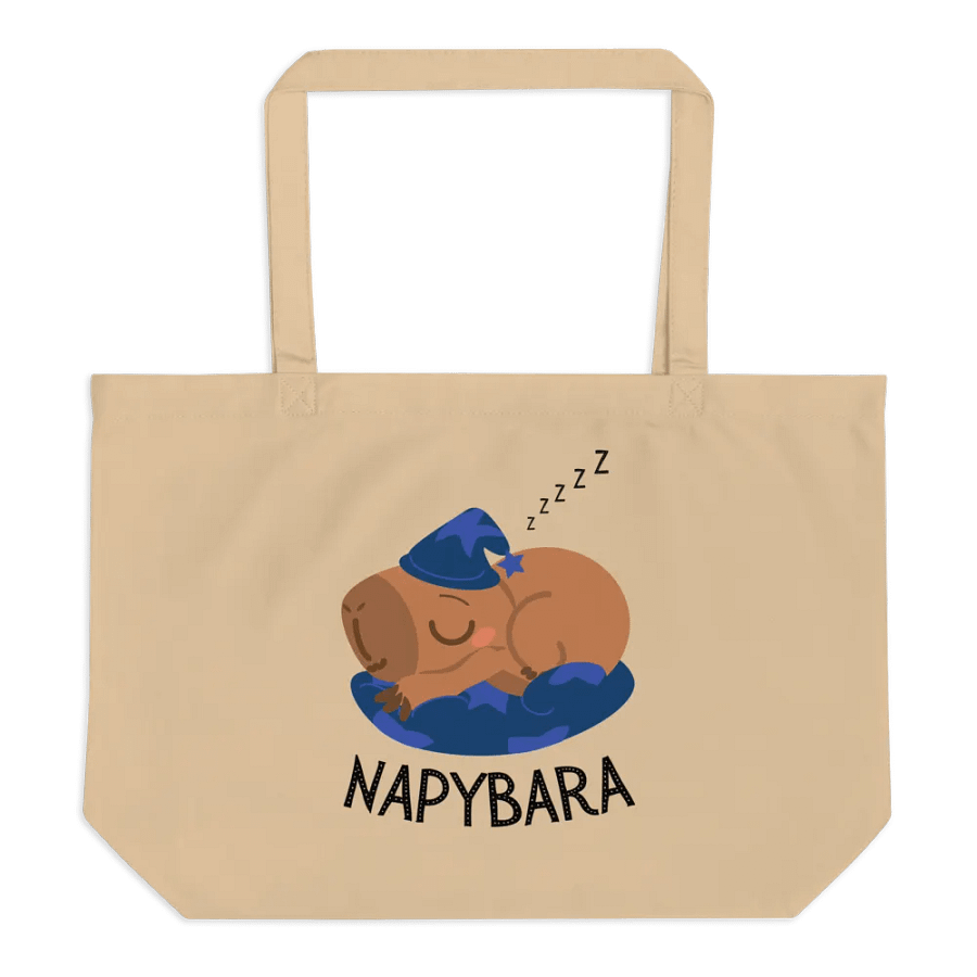Napybara Capybara Organic Jumbo Tote Bag product image (1)