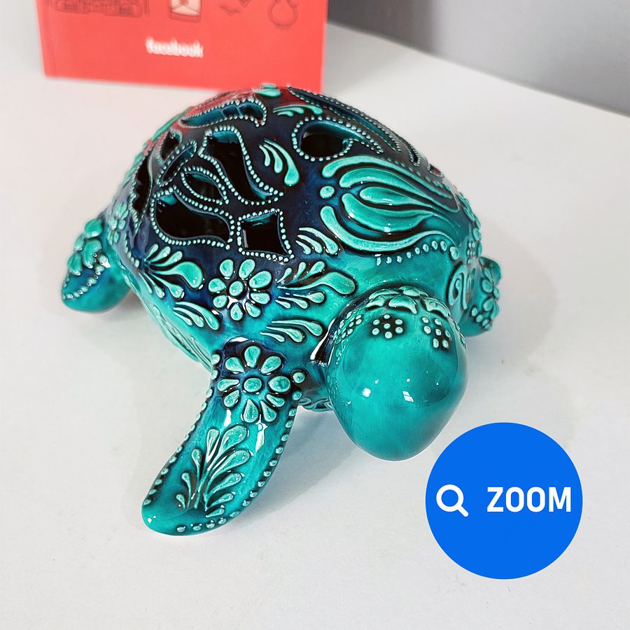 Ceramic turtle, candle holder — handmade pottery, handmade ceramic product image (5)