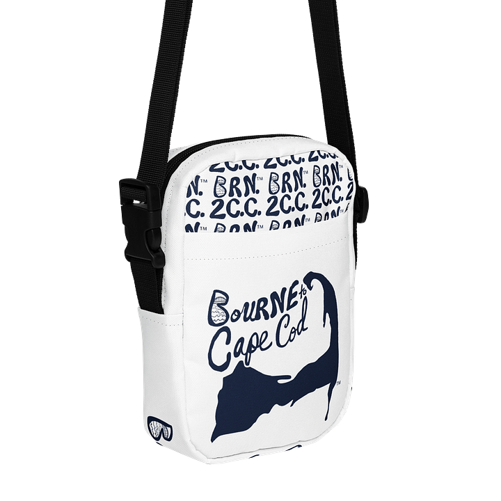 BOURNE to Cape Cod™ | Crossbody Bag | BRN.2C.C.™ | Utility On-the-Go | Coastal Cool Meets Everyday Carry | Navy Logos🌊🎒 product image (1)