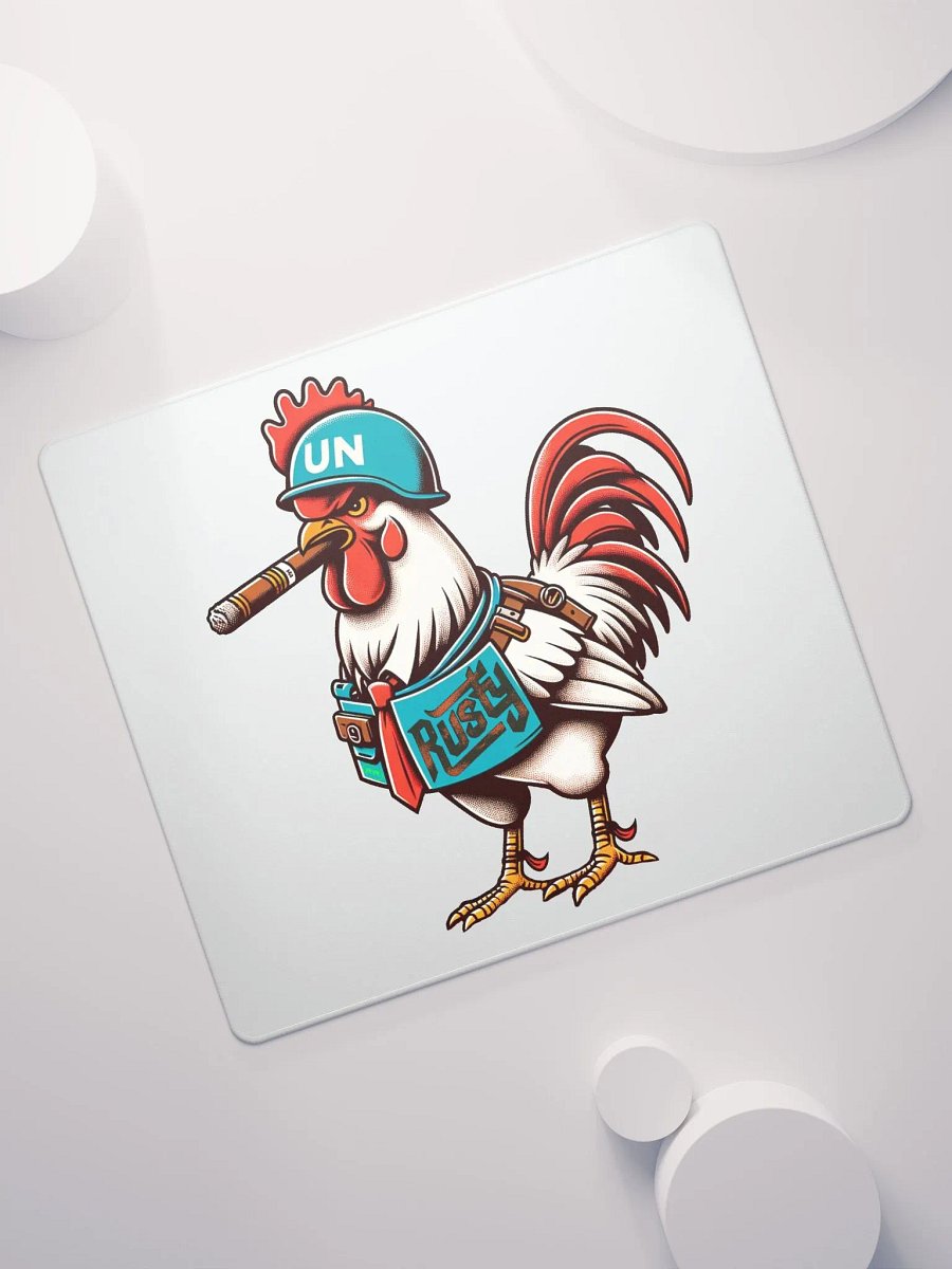 White Rusty the Rooster Gaming Mousepad! product image (7)