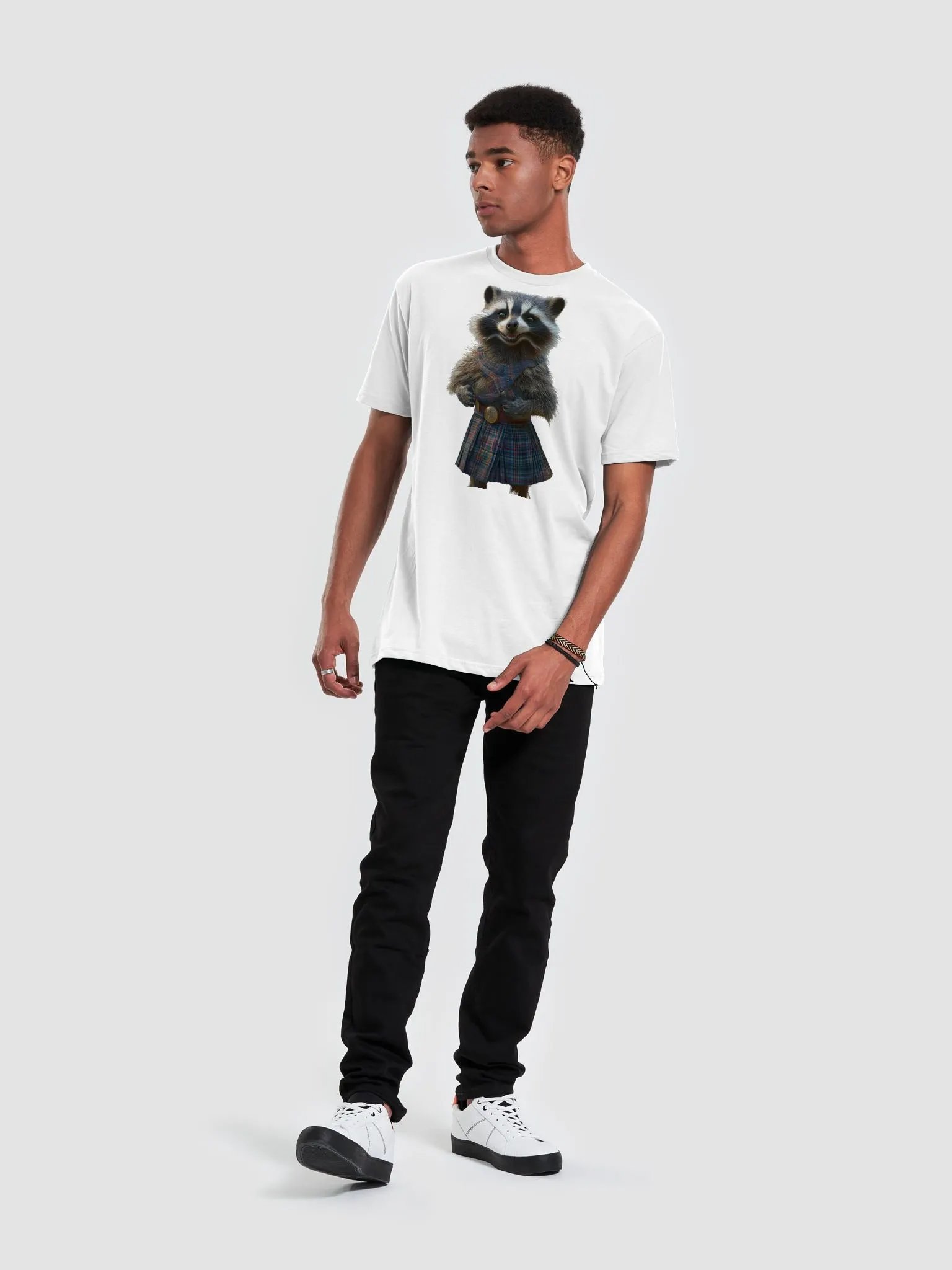 Kilted Highland Raccoon T-Shirt product image (3)
