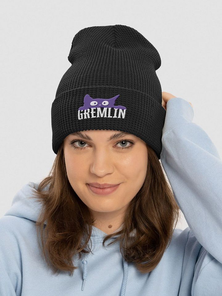 DARK GREMLIN WAFFLE BEANIE product image (2)