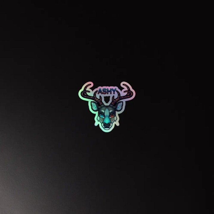 Ashy Stag Holographic Stickers product image (4)