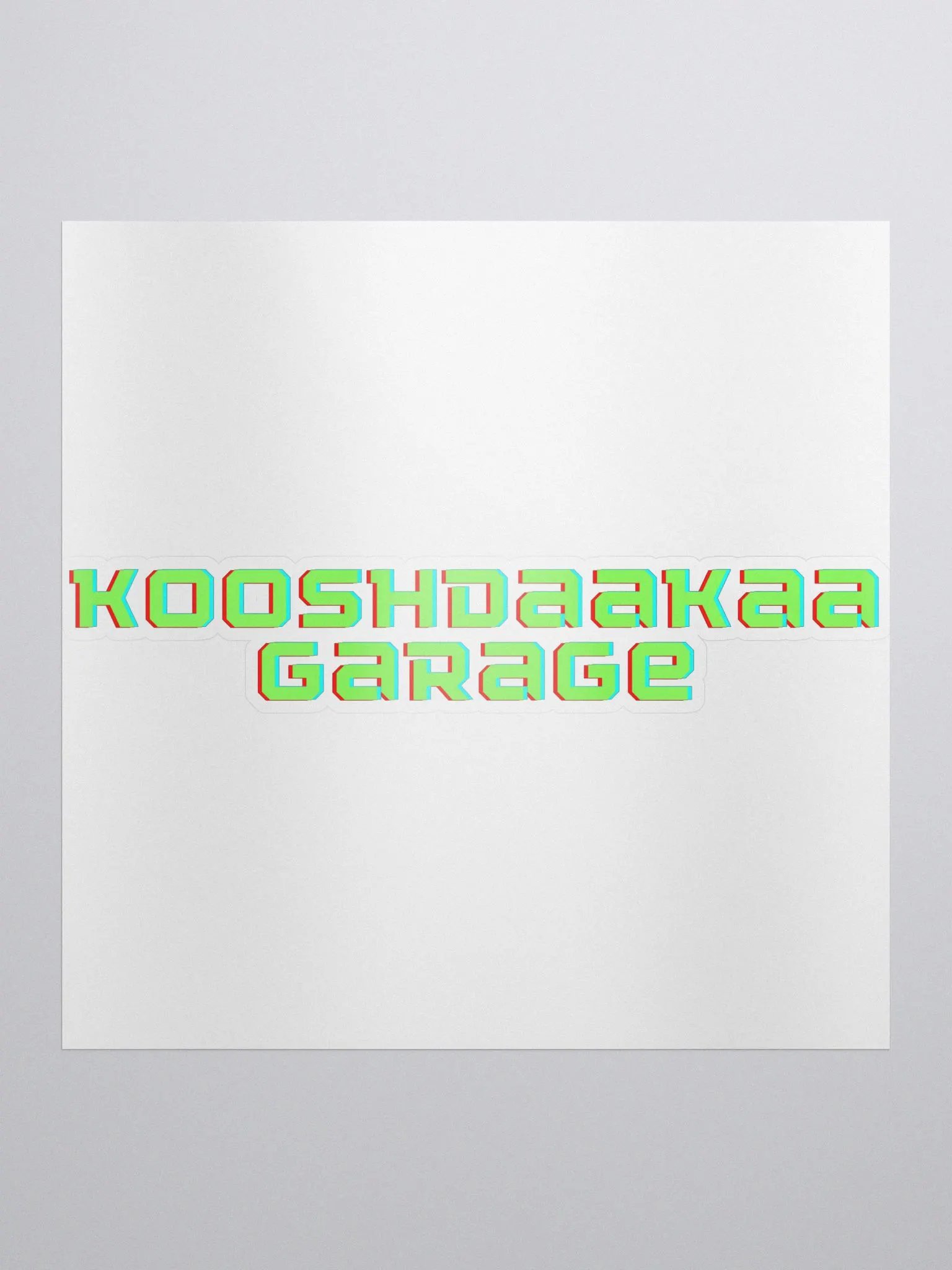 Kooshdaakaa Garage Kiss Cut Sticker product image (1)