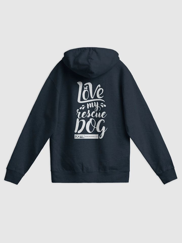 Love My Rescue Dog - Zip-up Hoodie - Navy product image (1)
