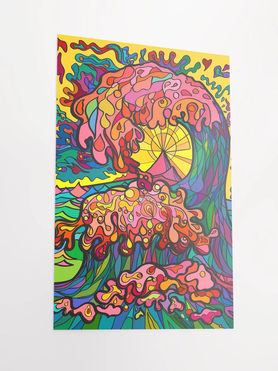Sunset Wave: Enhanced Matte Poster – Ocean Wave product image (6)
