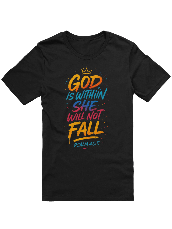 "Unshakable Grace" – Psalm 46:5 Street Graffiti Tee | Bella+Canvas Supersoft product image (3)