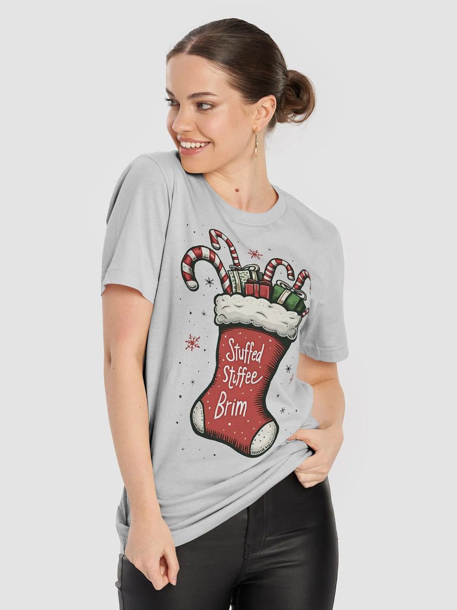 Festive Red Christmas Stocking T-Shirt product image (4)