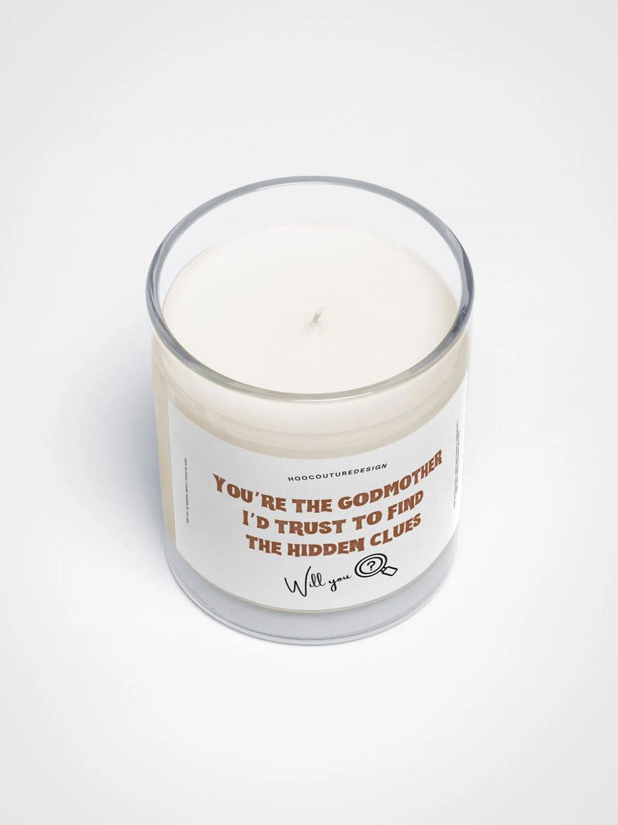 Funny gift for a godmother - Hidden clues - Soy wax vegan candle product image (4)