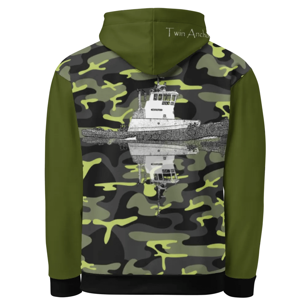 Green & Camouflage Westrac tug Hoodie product image (3)