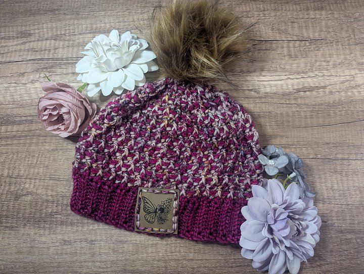 Great Lakes Beanie - Pink/Vari Flower Tag product image (1)