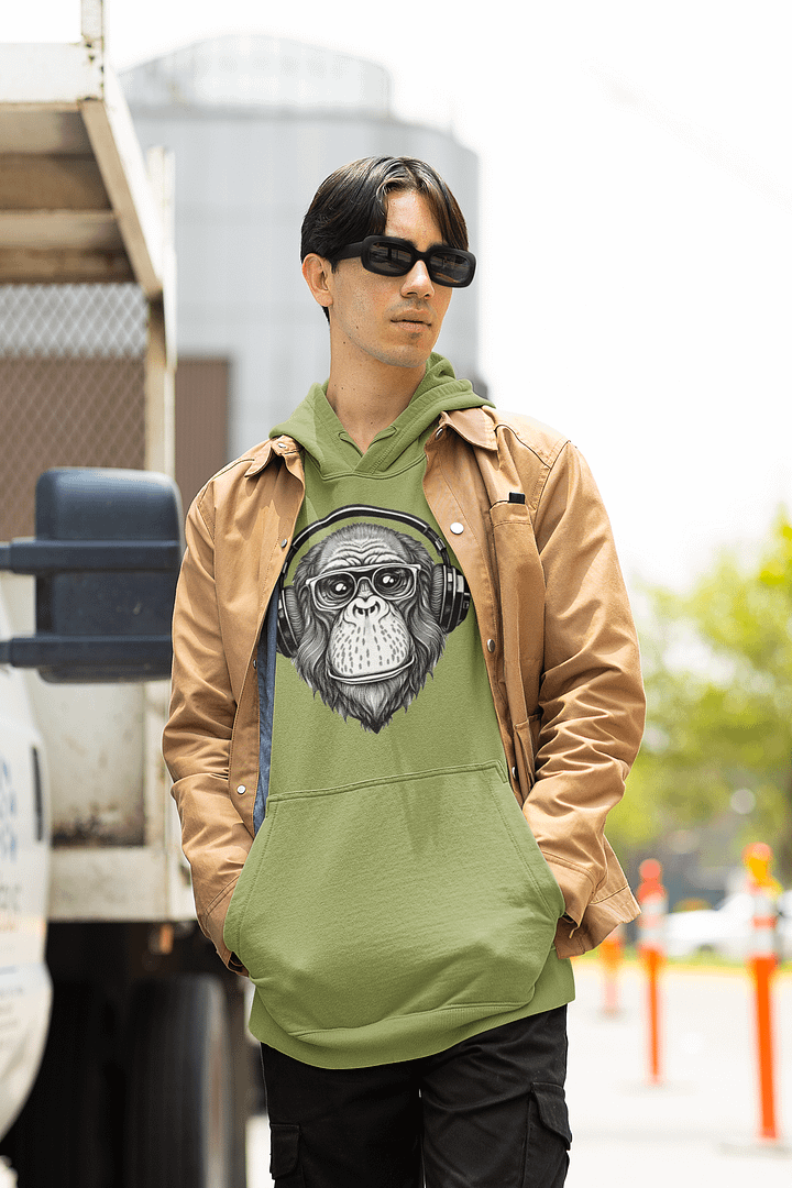 Monkey Business Hoodie (Ziggy Chimp) product image (1)